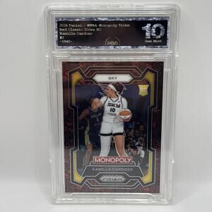 2024 Panini Prizm Monopoly WNBA - Kamilla Cardoso #2 Classic Icons Red Graded 10